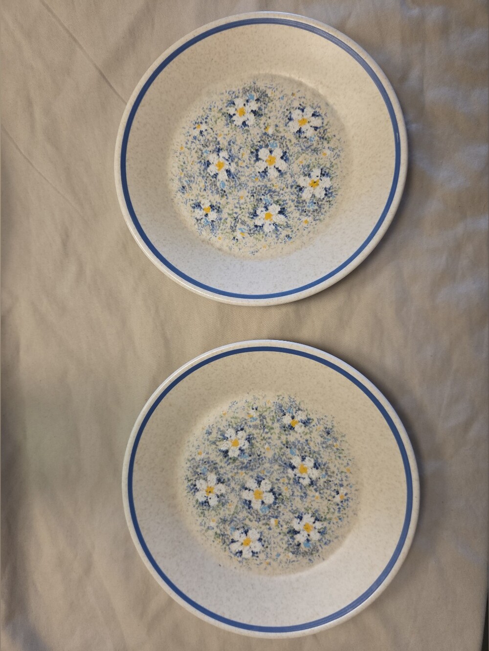 Lenox Vintage Temper-ware  Stoneware Salad Plate Plates Set of 2 Dewdrops